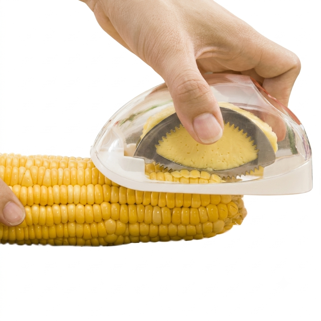 Compact Corn Cob Cutter & Kernel Remover Tool