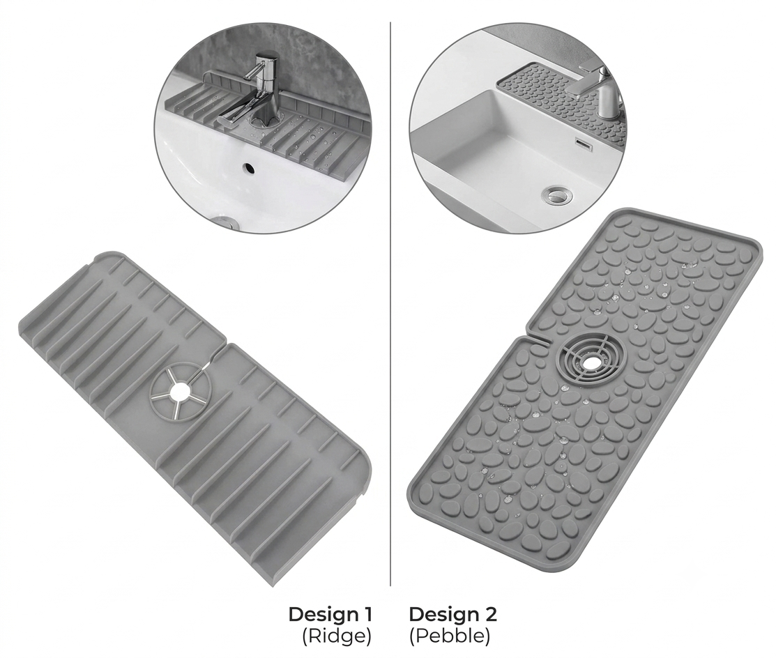 Silicone Sink Splash Guard Mat for Kitchen & Bathroom