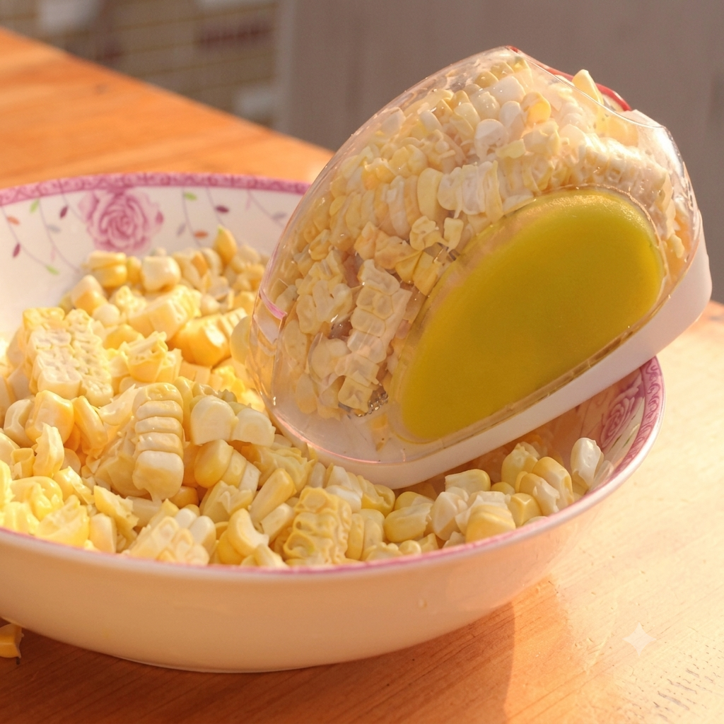 Compact Corn Cob Cutter & Kernel Remover Tool