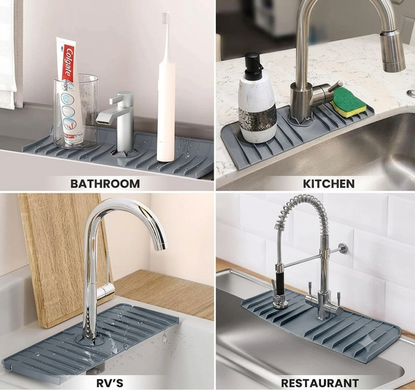 Silicone Sink Splash Guard Mat for Kitchen & Bathroom