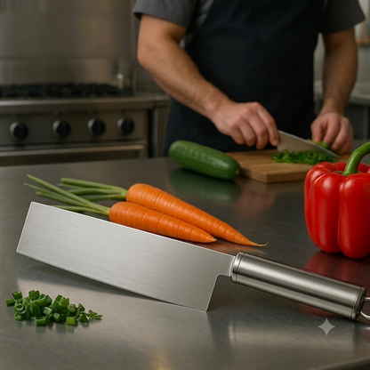 Heavy Duty Stainless Steel Kitchen Knife for Chopping & Dicing
