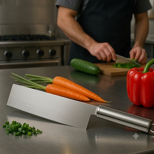 Heavy Duty Stainless Steel Kitchen Knife for Chopping & Dicing