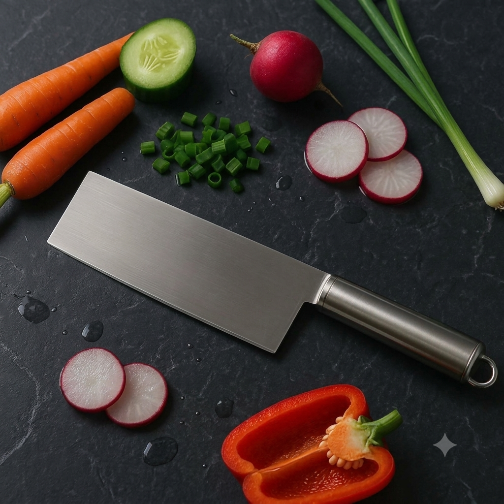 Heavy Duty Stainless Steel Kitchen Knife for Chopping & Dicing