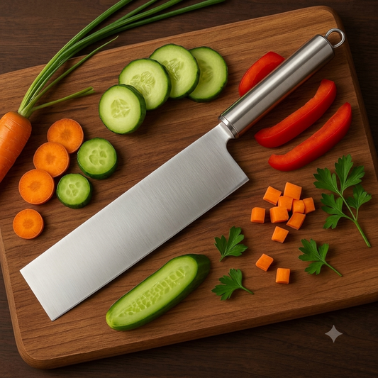 Heavy Duty Stainless Steel Kitchen Knife for Chopping & Dicing